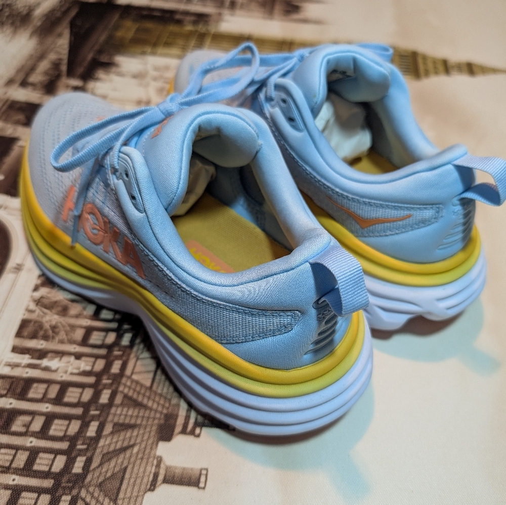 Hoka One One Bombi 8 Cushioned Road Shoes  Summer Song Women's Size 7 No Box - Picture 5 of 14